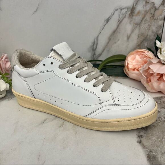 STB Shoe The Bear Babtiste Lace-Up Sneaker in White/Gray Size 8 NEW - Picture 4 of 15